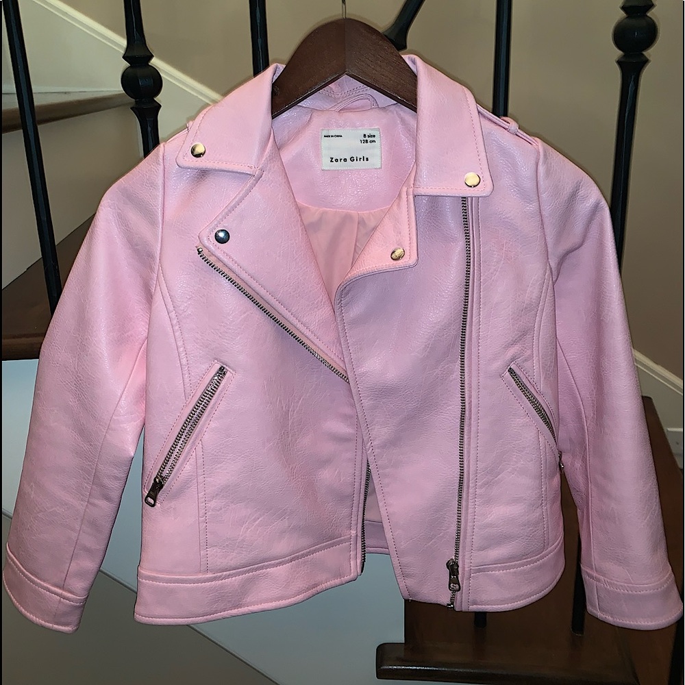 Zara Pink girls youth jacket size 8, Brand New